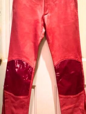 ALESSANDRO DELL ACQUA Watermelon Strawberry Mens/Unisex Leather Pants